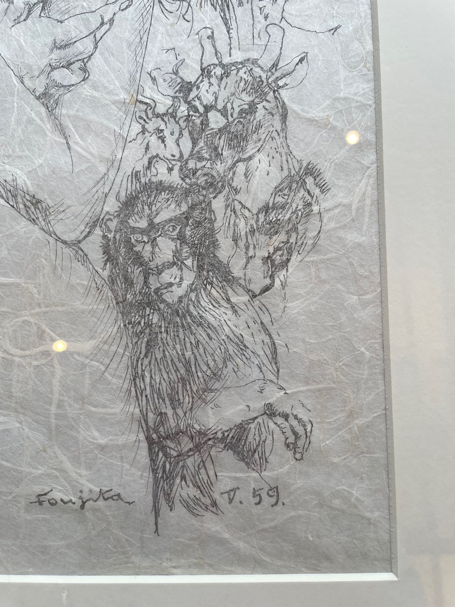 レオナール・フジタ（藤田嗣治）和紙刷り リトグラフ「イヴ」 hpt497