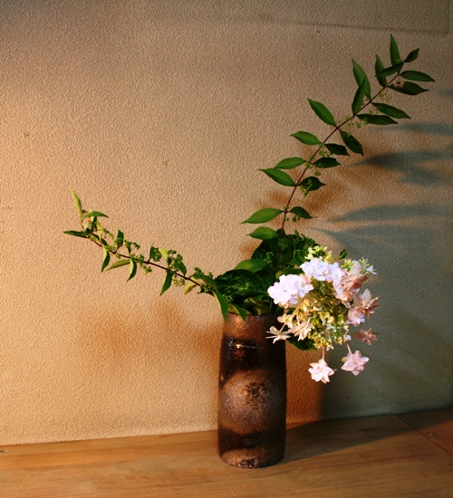 浦上善次 青備前 花入 花生 花器 華道具 重要文化財 茶道具 e35 浦上善