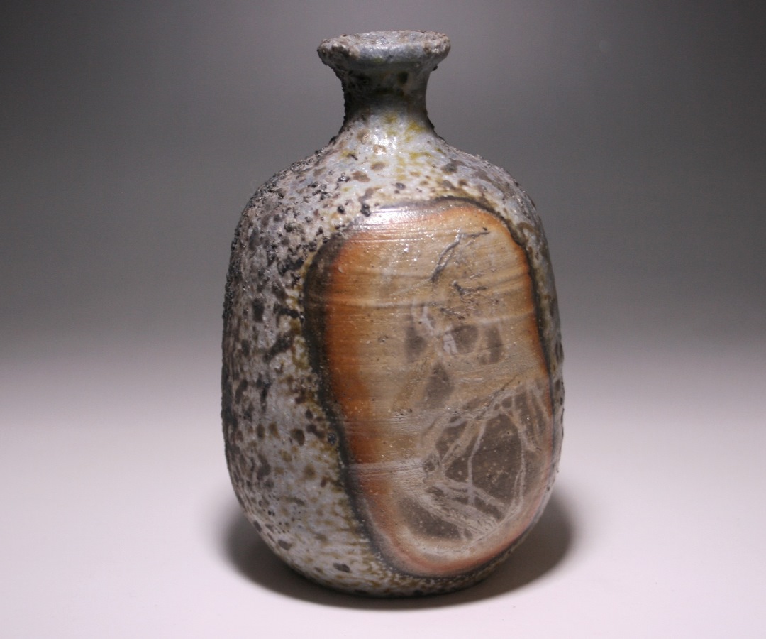 備前焼】緋襷瓢徳利 山本出 備前焼 備前焼名門作家 山本 竜一 共箱付緋