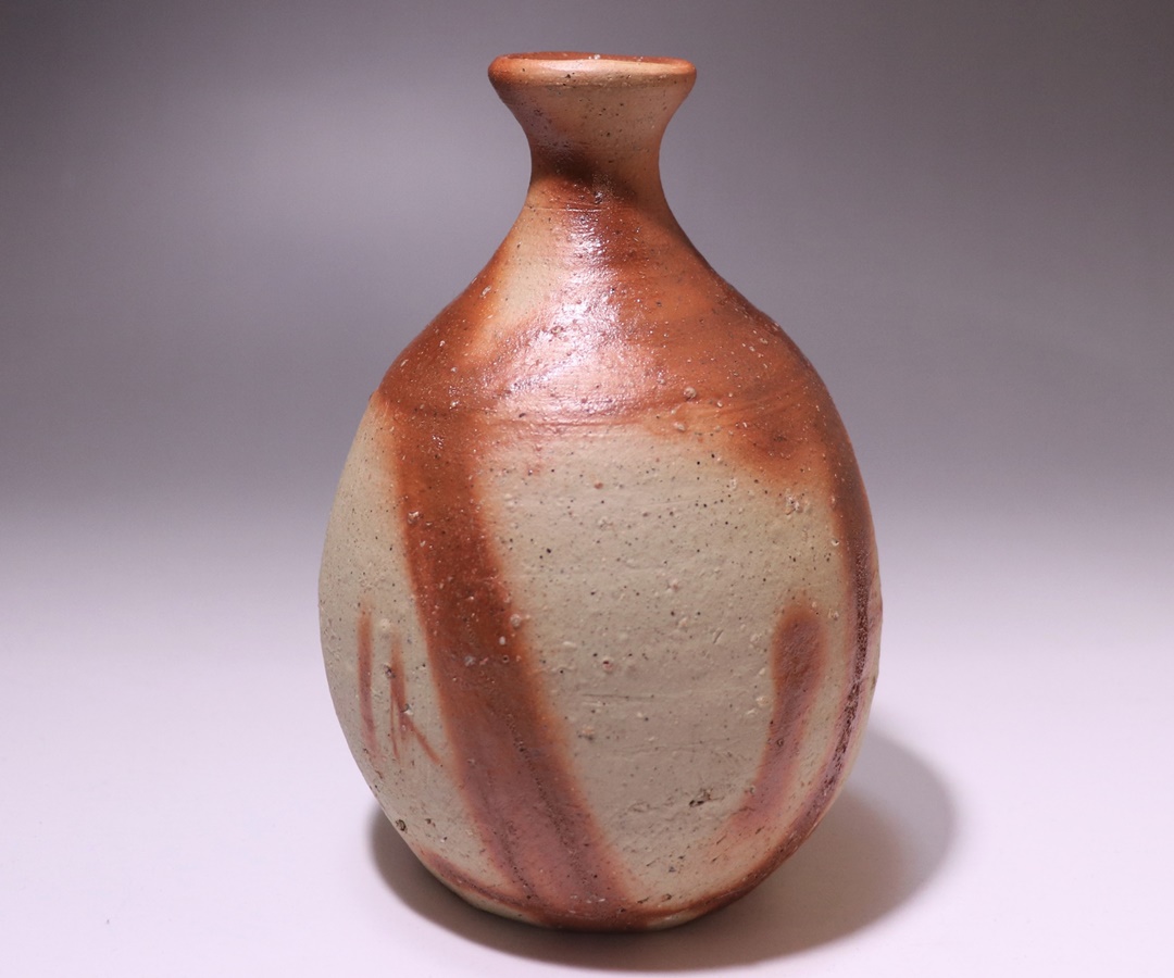 陶芸家 金重素山 備前 緋襷 盃 共箱 円山窯 金重陶陽 陶芸家 金重素山