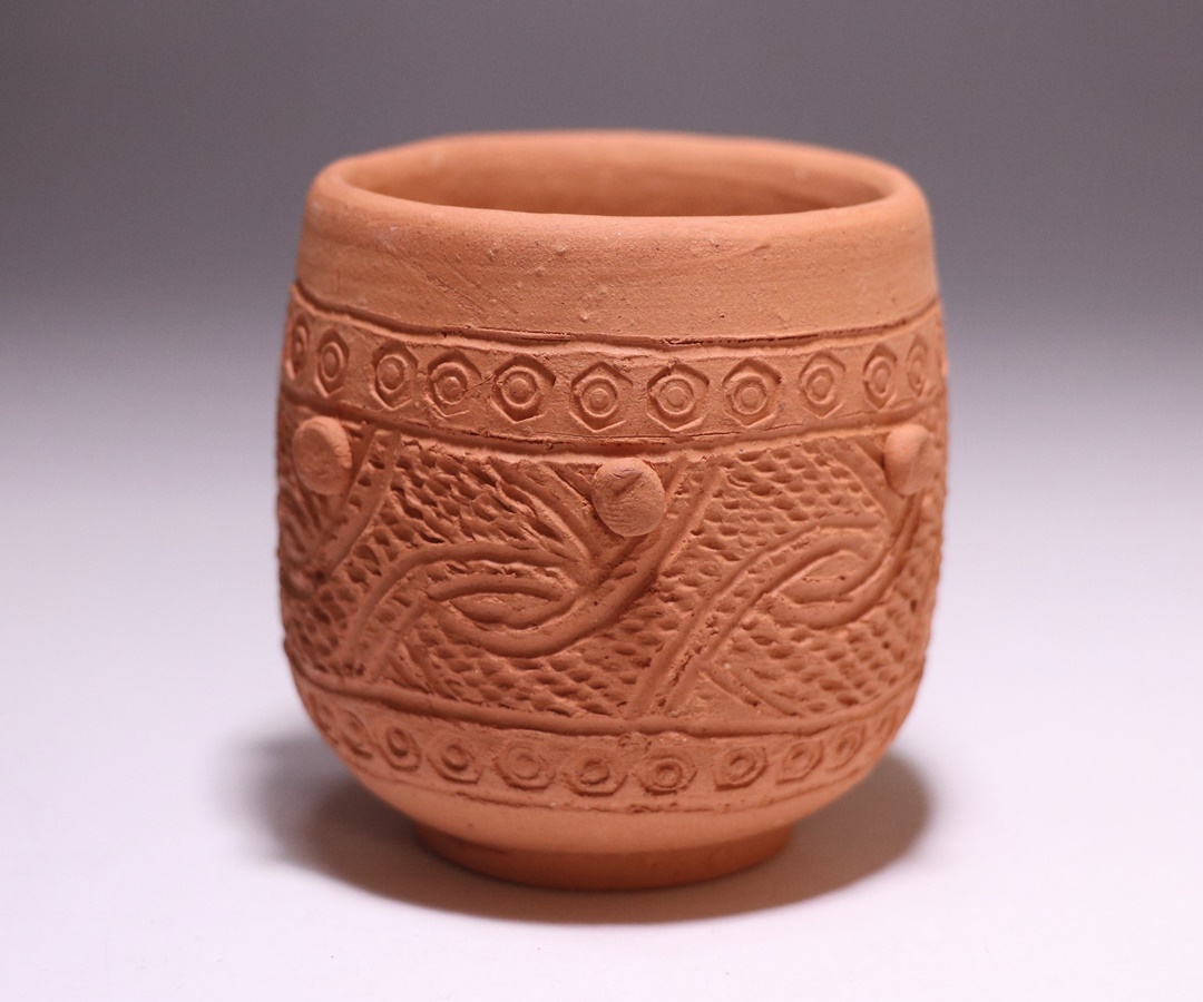 各見政峯 作 「備前酒呑 縄文」 ～備前焼専門卸小売店 川口陶楽苑～