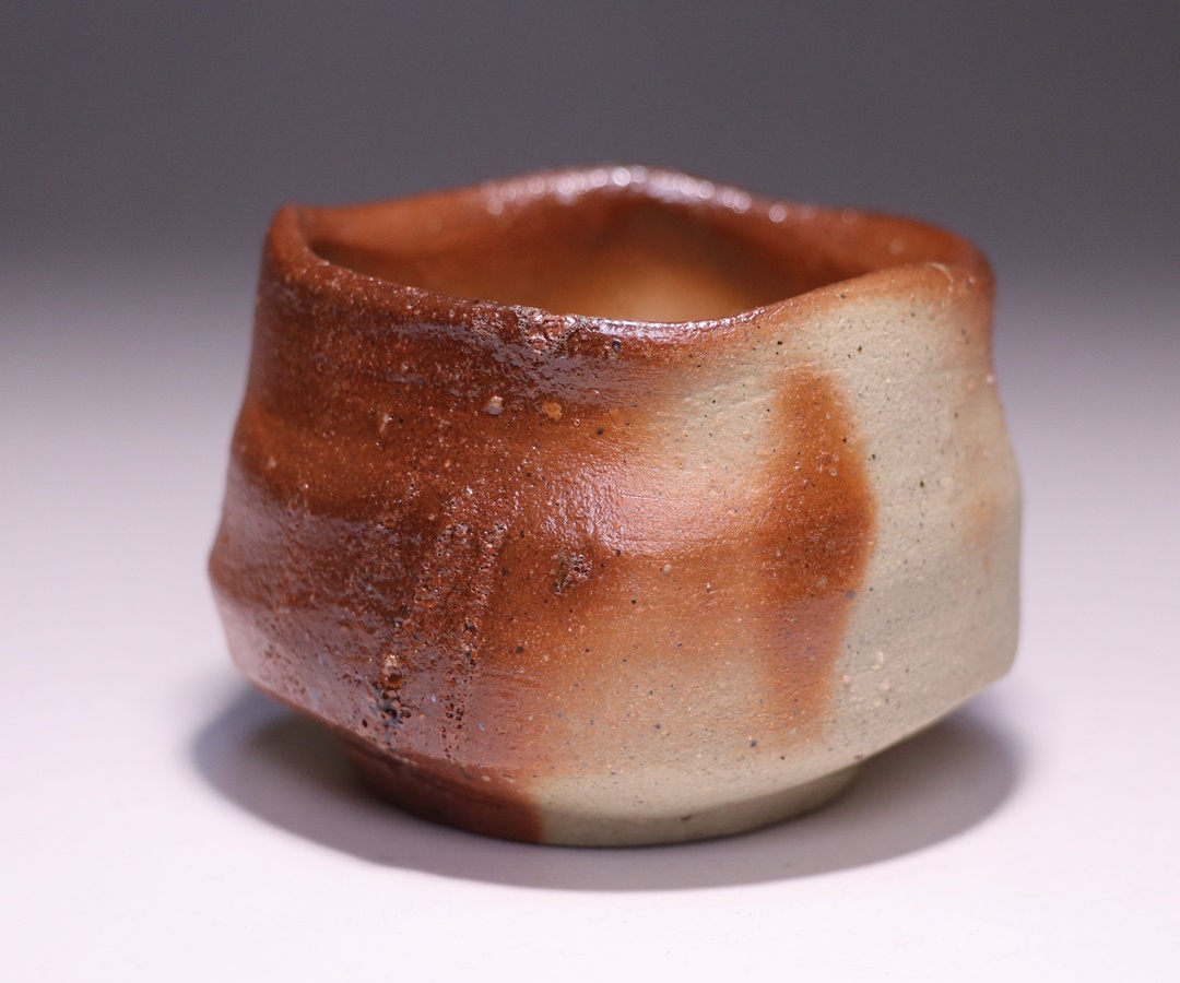 人気作家☆中村和樹師：中村真・中村六郎☆備前窯変ぐいのみA 【