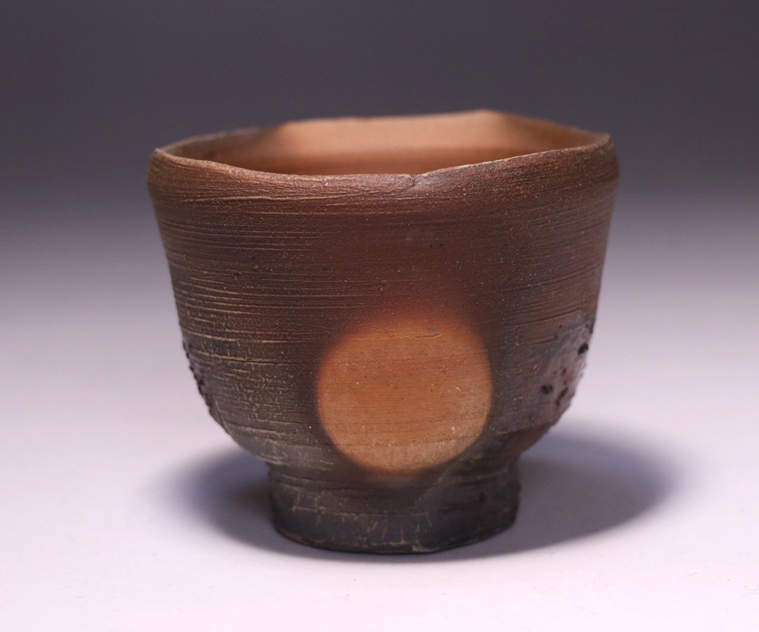 岡山県重要無形文化財 吉本正 備前焼 緋襷徳利 共箱 酒器