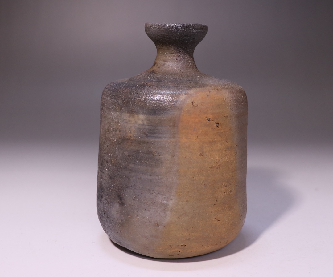 陶芸家 作家物 金重愫 備前 徳利 窯変 とくり 共箱 金重素山 【公式通販】