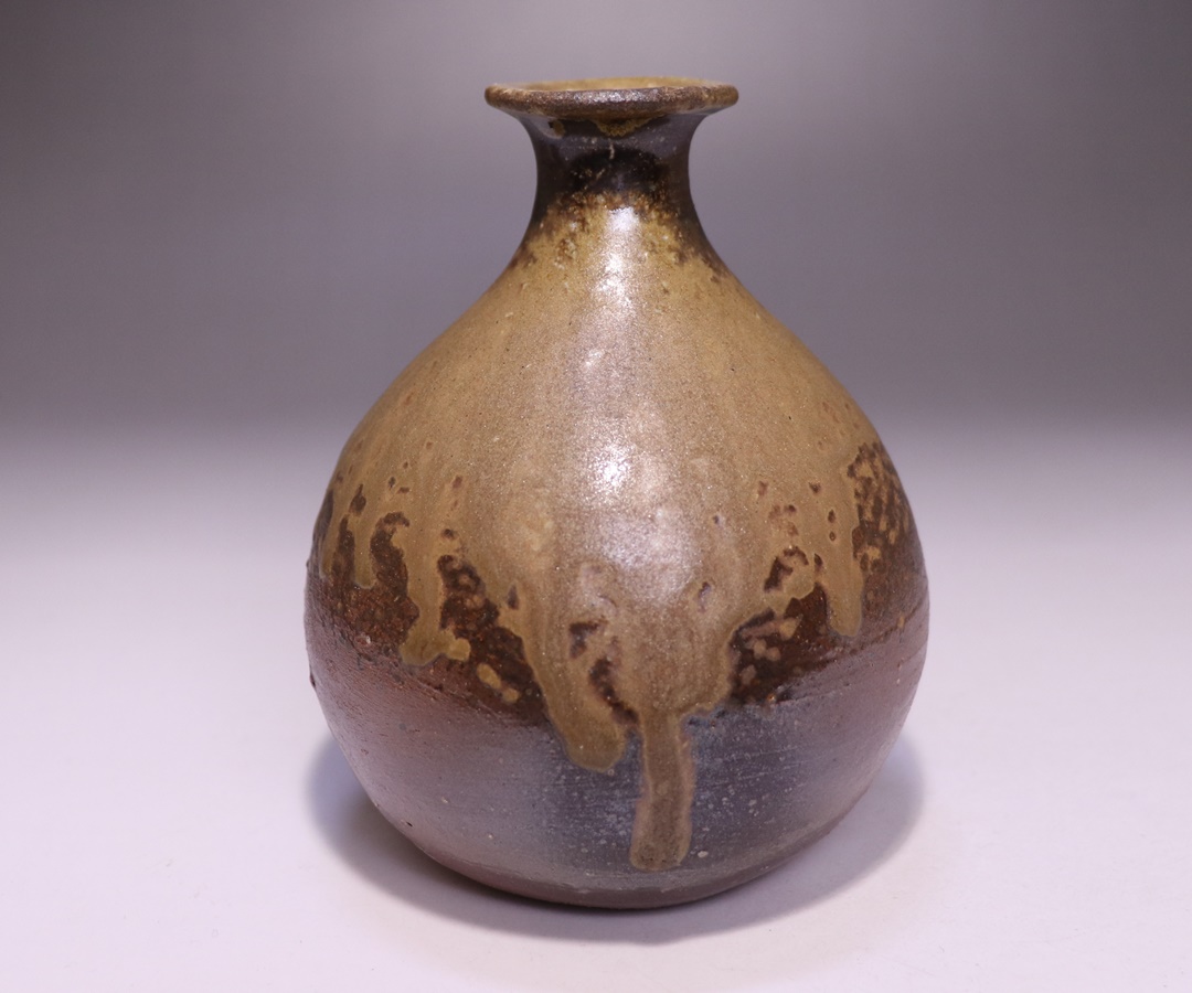 伊勢崎満】緋襷徳利 伊勢崎満】緋襷徳利