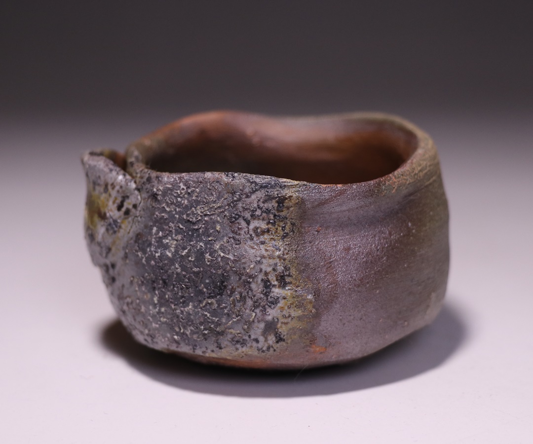 備前焼 中村和樹 赤カセ 備前ぐい呑み 平盃 中村六郎 孫 中村和樹 作