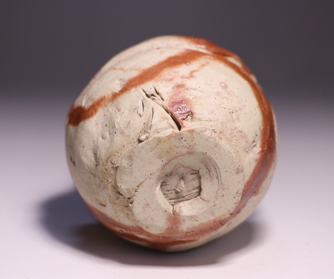 備前焼 有名作家 原田拾六作 緋襷湯呑み 備前焼 有名作家 原田拾六