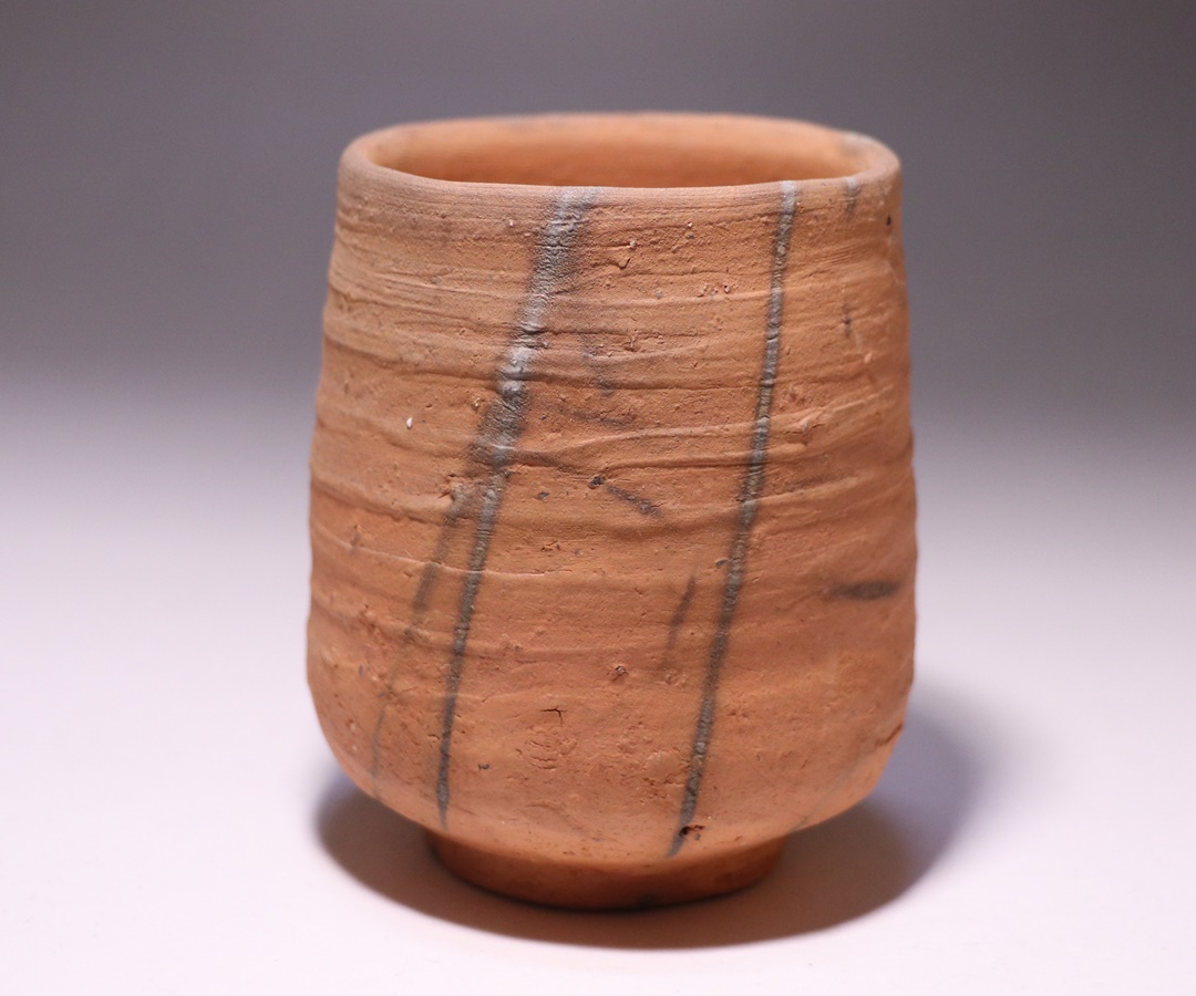 備前焼 ぐい呑 「高力 芳照」作 N o42 備前焼 ぐい呑 「高力 芳照」作