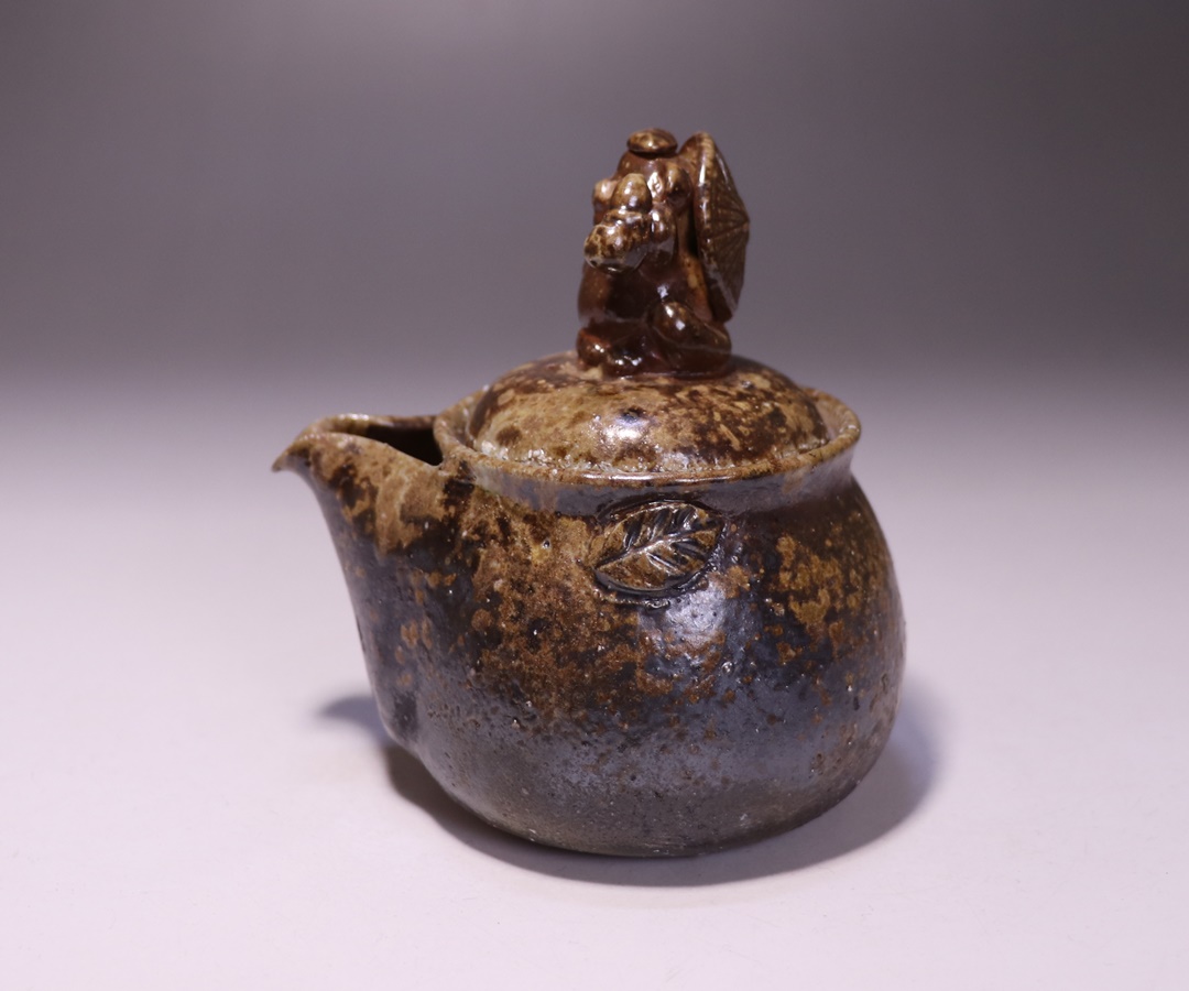 R397-2 備前焼 宝瓶急須 陶印有 D 備前焼宝瓶 急須 宝瓶 - Sazen Tea