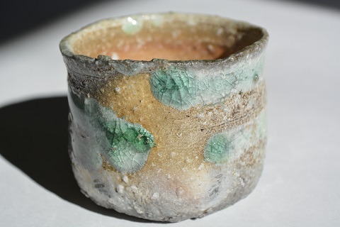 古伊賀 ビードロ自然釉 四耳大壺 47cm 壷 伊賀焼 時代物 古美術 骨董品