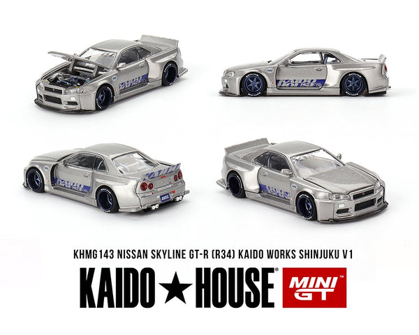 Kaido House x Mini GT - Nissan Skyline GT-R (R34) Kaido Works