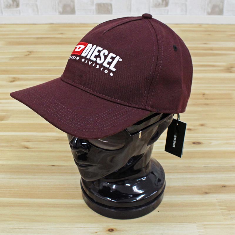 2024 ディーゼル☆キャップ C-PLAK キャップロゴ｜ブラック｜メンズ