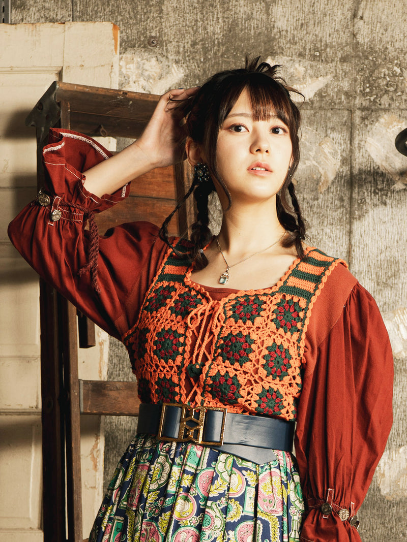 2色展開】Emerald Motel グラニースクエア ビスチェ – 古着屋Top of