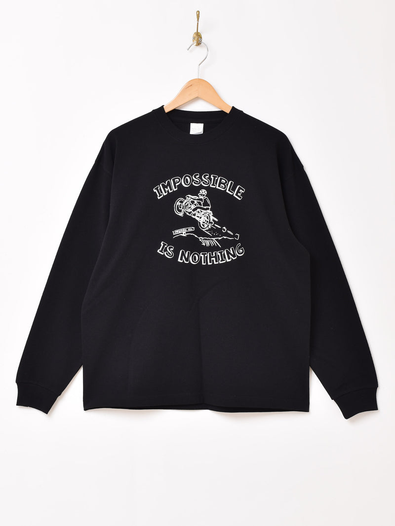 2色展開】 プリント ロングスリーブTシャツ「IMPOSSIBLE IS NOTHING