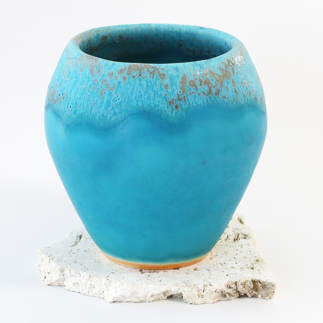 うるま陶器 1K壺 やちむん 花器 花瓶 焼き物 うつわ おしゃれ 陶芸