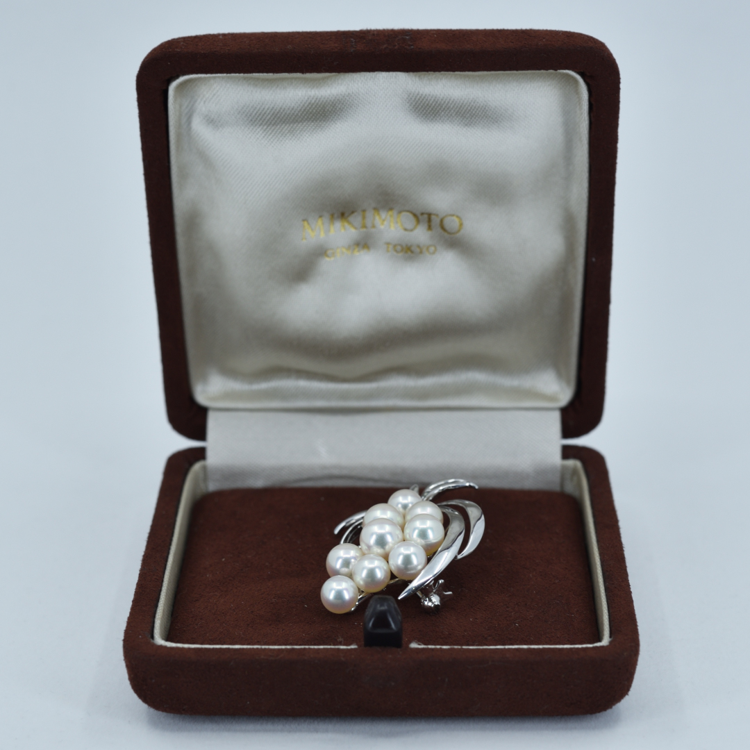 ミキモト パール シルバーブローチ リボン柄 | 中古通販 | 【公式
