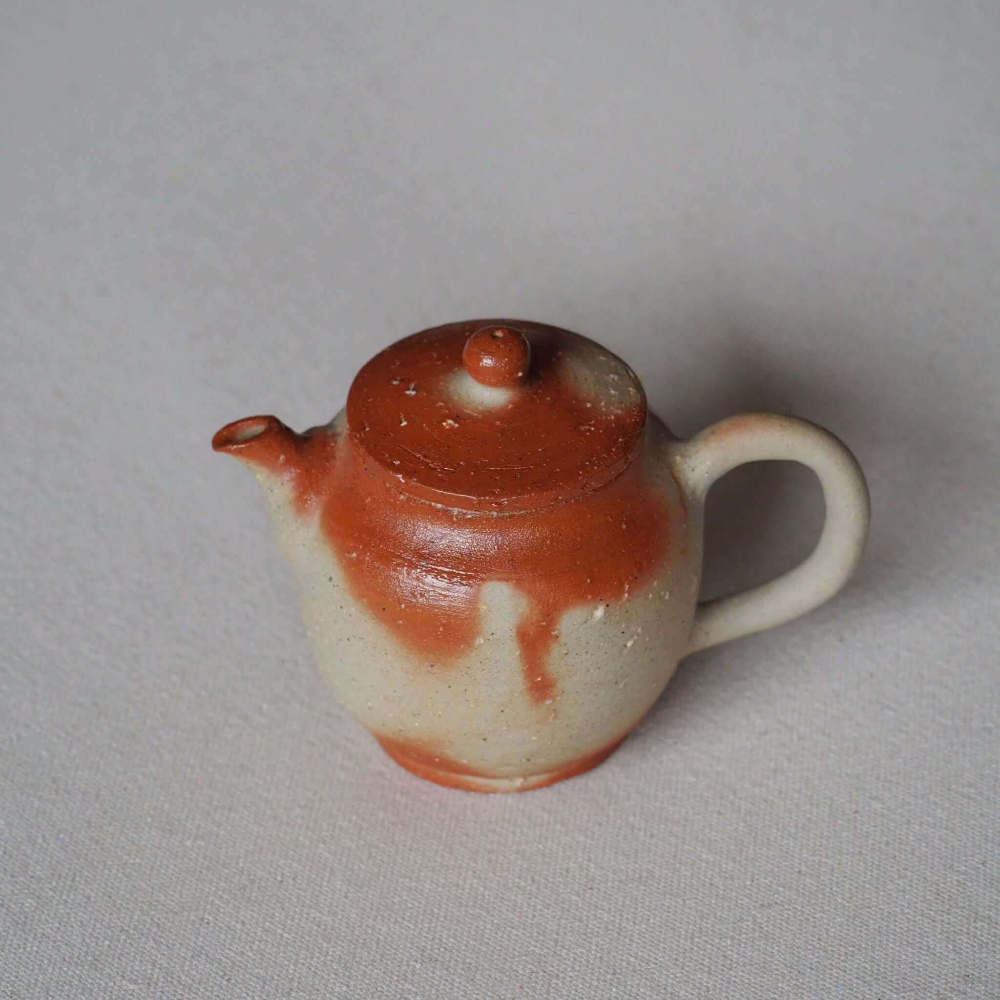 備前焼 細川敬弘作 火襷急須 [東山堂煎茶器店 オンラインショップ