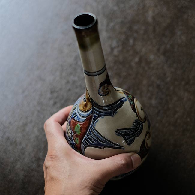 壺屋焼 新垣勲 魚紋花瓶 – zakka store towi