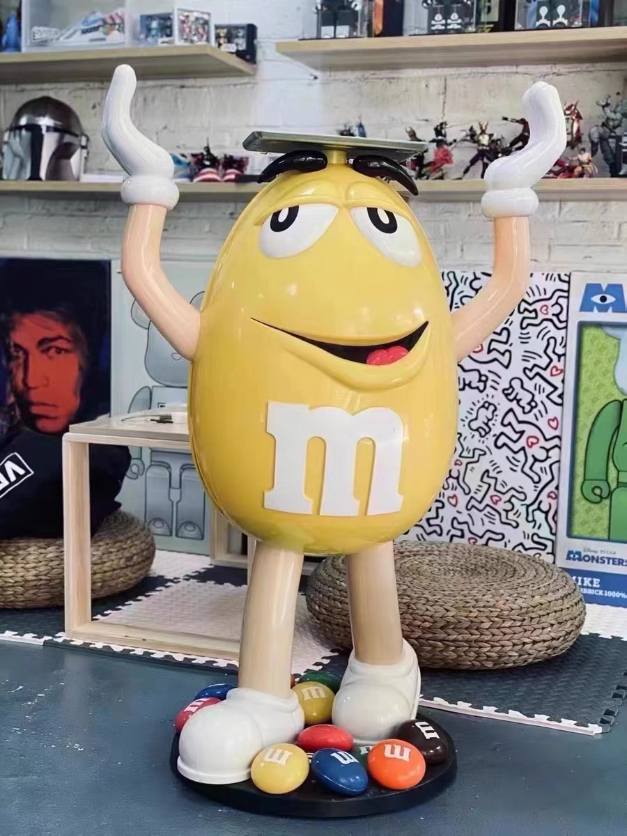 美品 m&m's エムアンドエムズ ディスプレイ イエロー m&m's