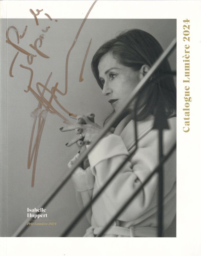 直筆サイン入り写真 イザベル・ユペール 俳優/フレーム別/SA鑑定済