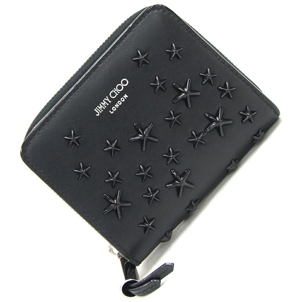 ジミーチュウスタッズ財布2つ折り財布本革