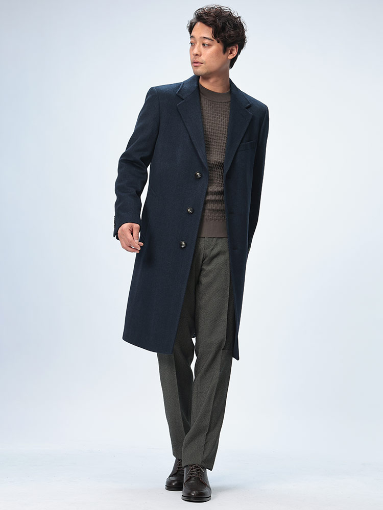 theory ネイビー チェスターコート セオリーリュクス ☆チェスター