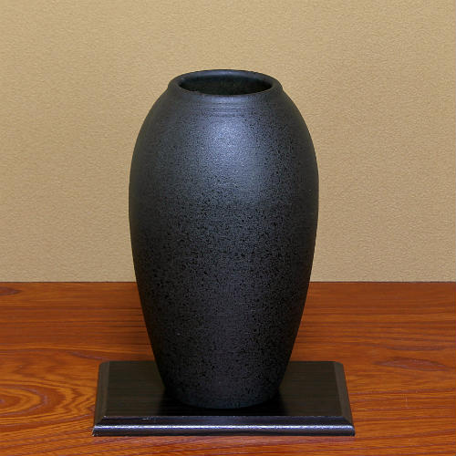 楽天市場】信楽焼 大型 フラワーベース 黒 窯変 斑点 10号 おしゃれ 壺