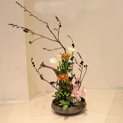 楽天市場】【ポイント3倍】信楽焼 水盤 炭化ひねり灰ぼかし丸型 12号