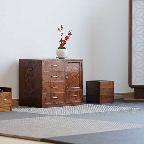 楽天市場】江戸指物 手許箪笥 伝統工芸品 小物入れ : MUKU工房