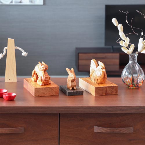 楽天市場】一位一刀彫 鈴木彫刻 干支 伝統工芸品 木製 オブジェ