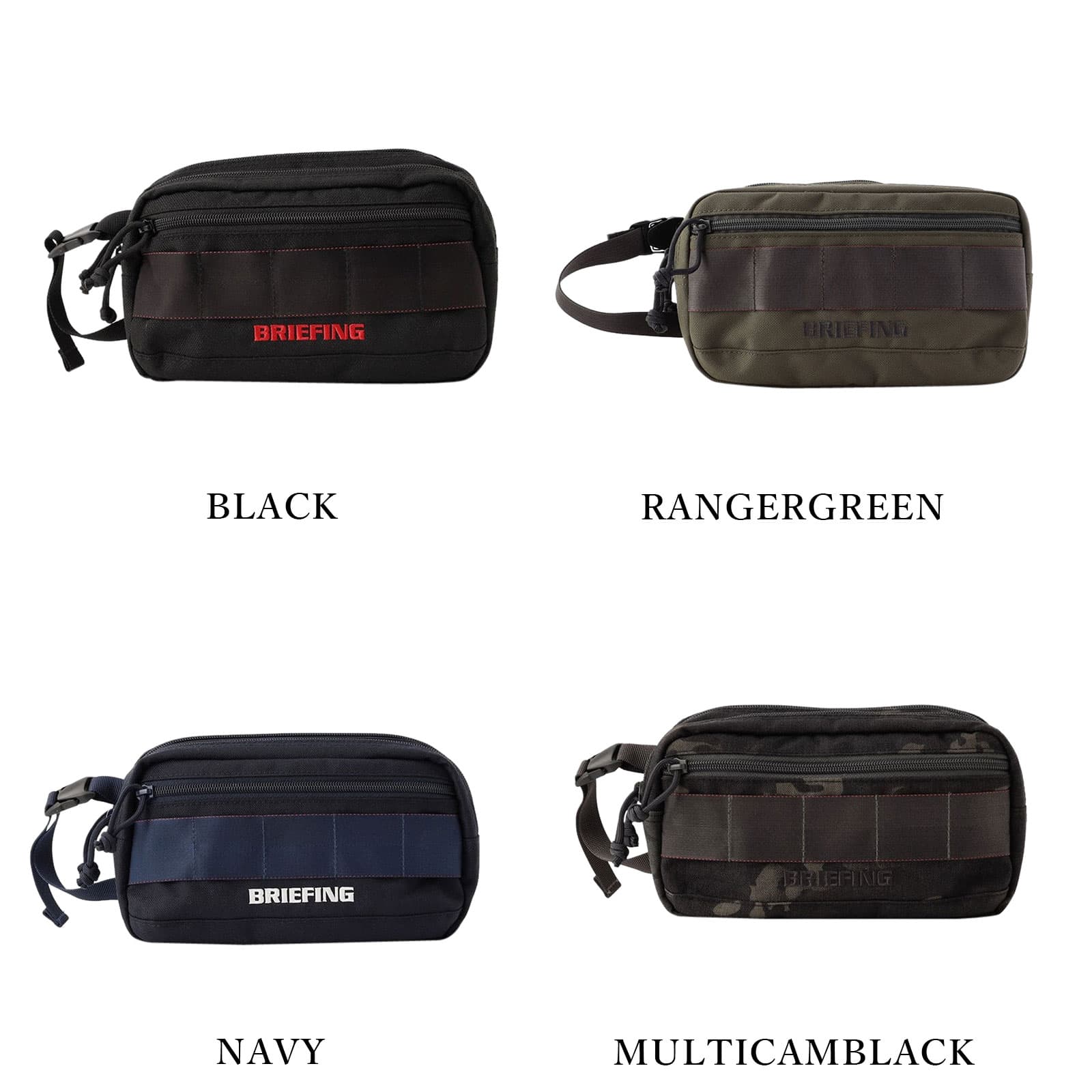 BRIEFING ブリーフィング カモフラージュ 迷彩 ダブルジッパーポーチ