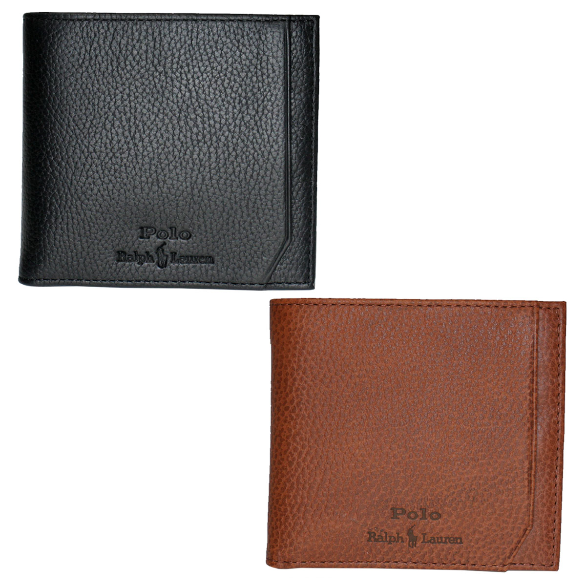 POLO RALPH LAUREN 二つ折り財布 ブラウン