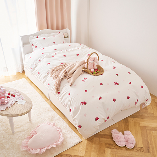 楽天市場】スイートストロベリー布団カバー3点セット（シングル