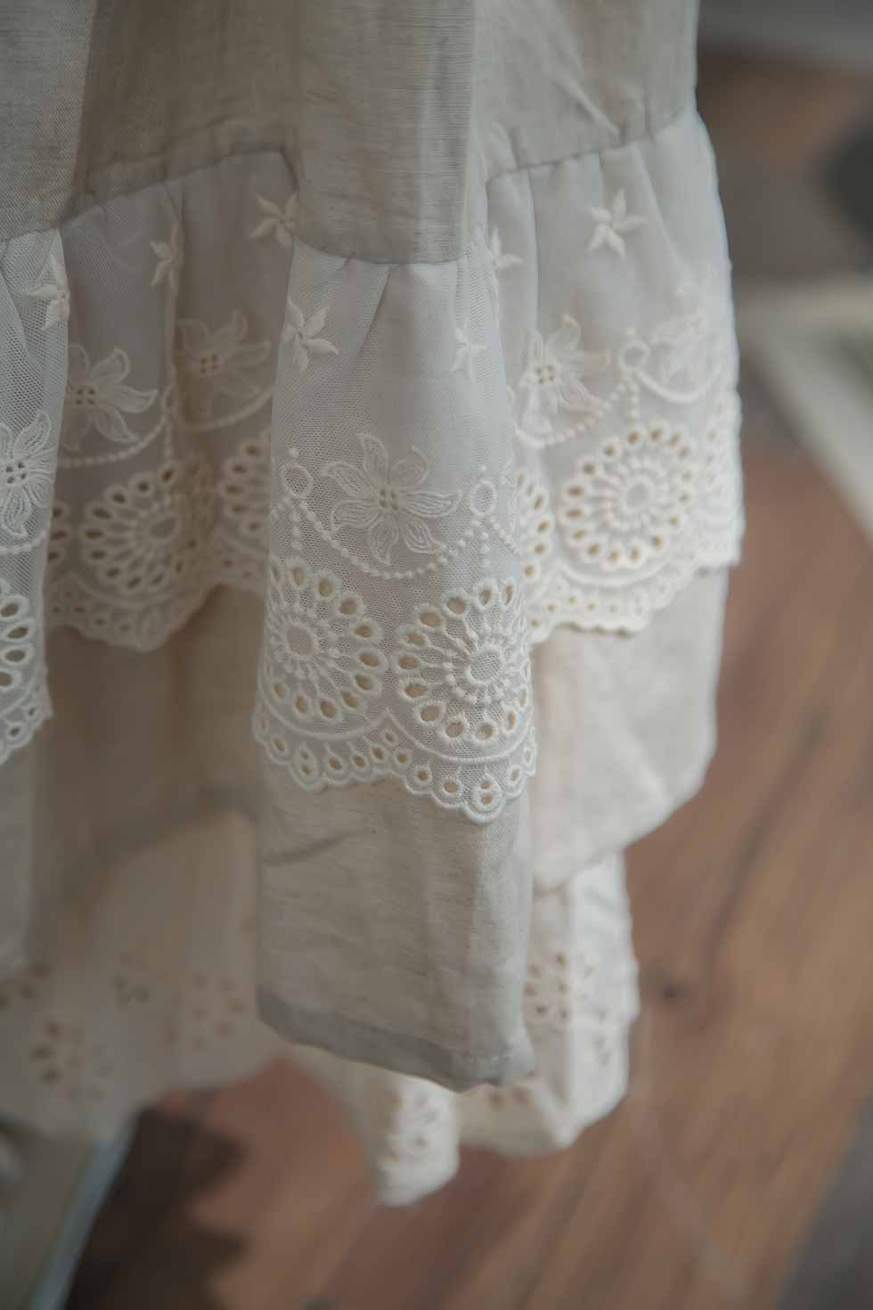 アンティーク 幻のノルマンディーレース ペチコート＆オーバースカート