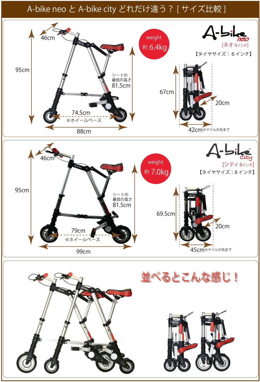 楽天市場】【日本特別仕様車】A-bike City 8インチ 後輪チューブタイヤ