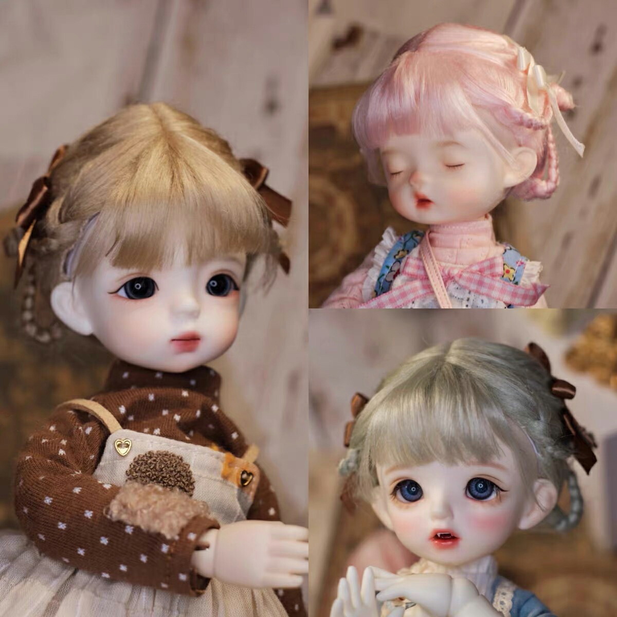 楽天市場】球体関節人形 BJD ウィッグ かつら 1/4 1/6 1/8 オビツ11
