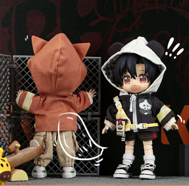 楽天市場】オビツ11 ドール 人形 服 衣装 きつね パンダ ジャンパー