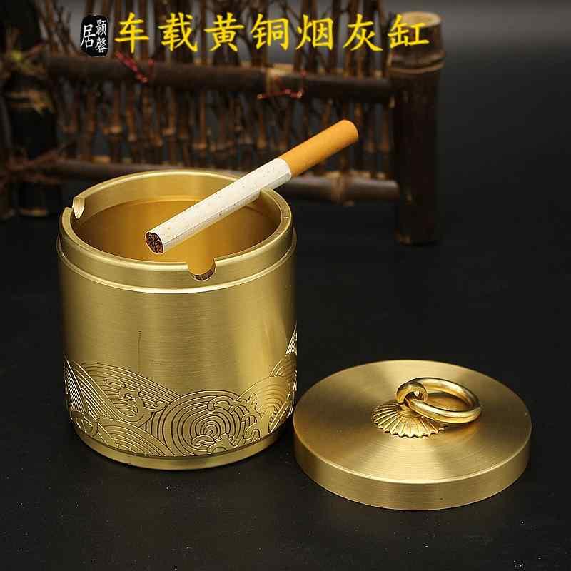 持ち手つき 煙管用 灰皿 香炉 真鍮 だるま 達磨 キセル レトロ 博物館