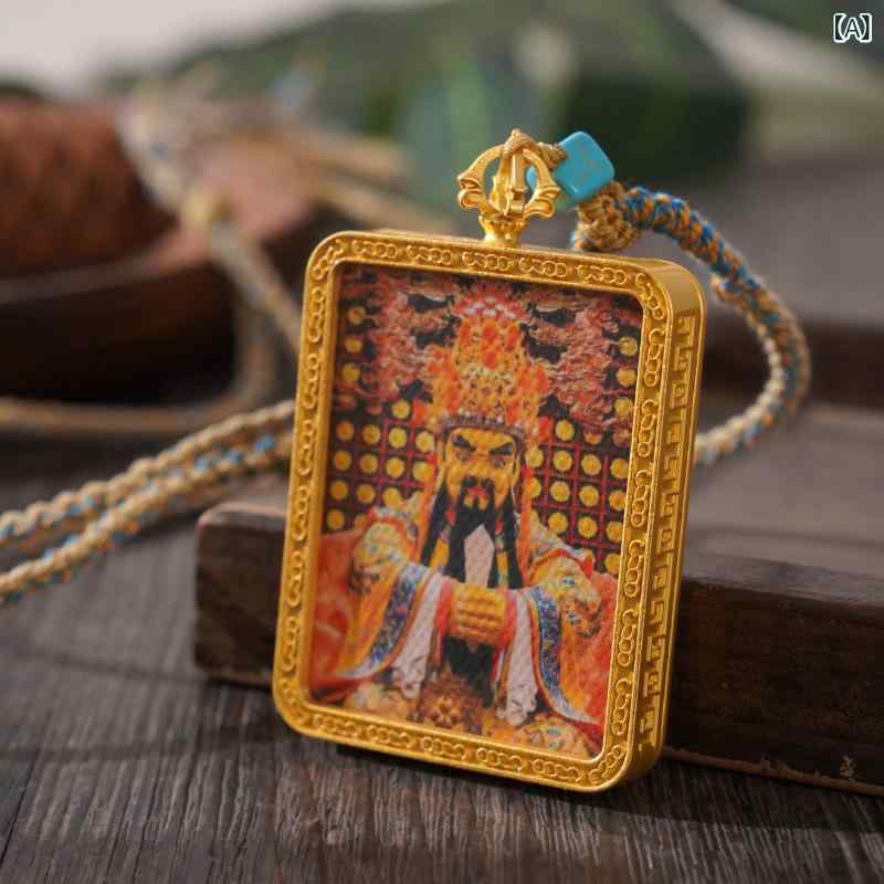 楽天市場】ネックレス 男女兼用 チベット族 民族風 お守り タンカ