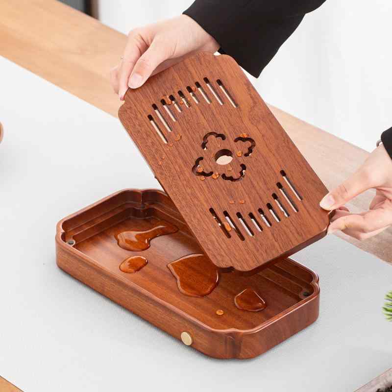 楽天市場】茶盤 花梨木 無垢材 貯水式 家庭用 一人用 コンパクト ミニ