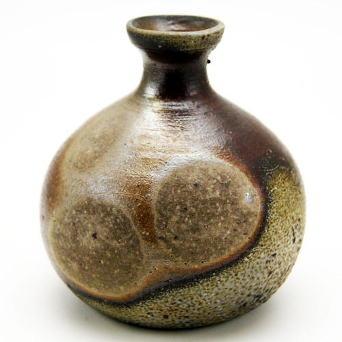 楽天市場】備前焼 かぶら形花入れ 窯元 作家 石田育男 陶印 床柱掛け