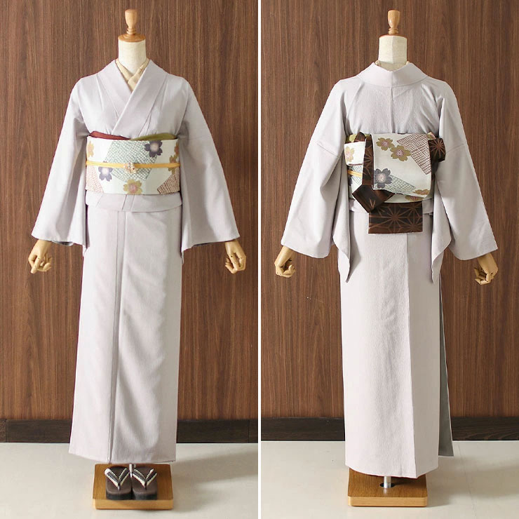 楽天市場】再入荷![ 洗える 着物 ] 江戸小紋 袷 鮫小紋 灰白色 M L