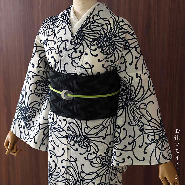 楽天市場】[セオα] 浴衣 反物 乱菊 (オフシロ) 洗える ゆかた 夏きもの