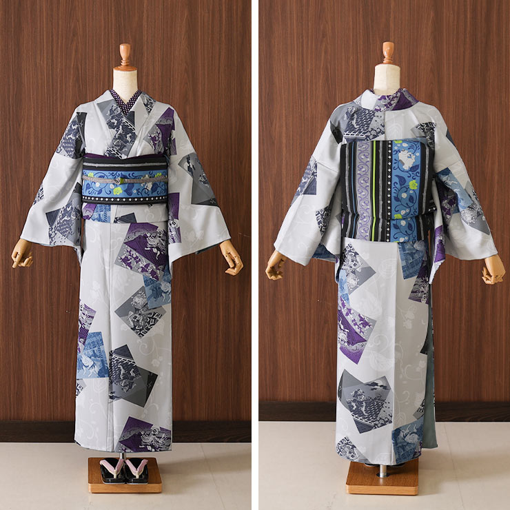 楽天市場】[ 洗える着物 袷 小紋 日本製 ] 撫松庵 仕立て上がり きもの