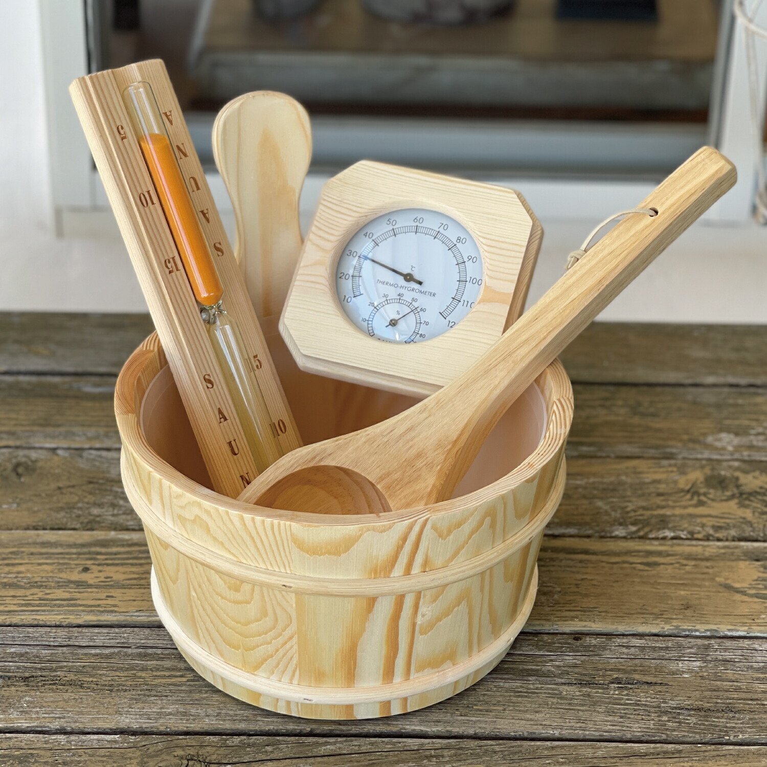 楽天市場】サウナアクセサリー ととのうセット 天然木材 豪華5点セット