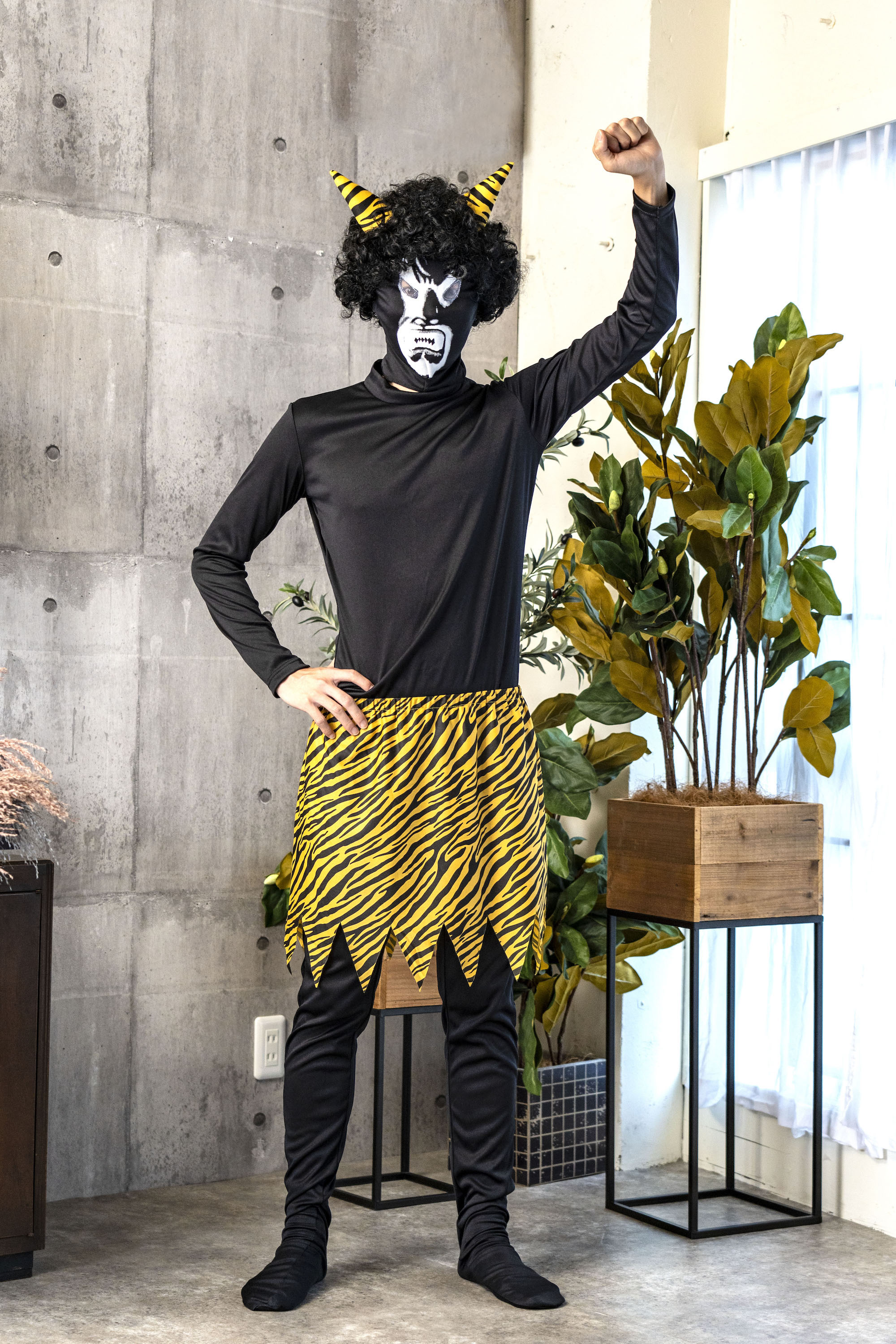 楽天市場】リアル鬼 黒【節分 鬼コスプレ 衣装 かつら マスク 全身