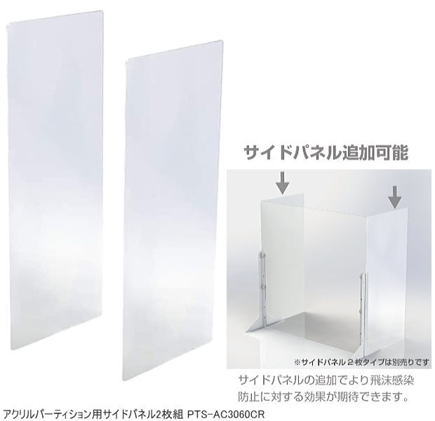 楽天市場】アクリルパーティション用 サイドパネルセット クリア 飛沫