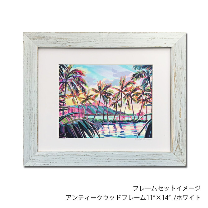 ハワイの風景画 Christie Shin サイン入り ヘザーブラウン ハワイの