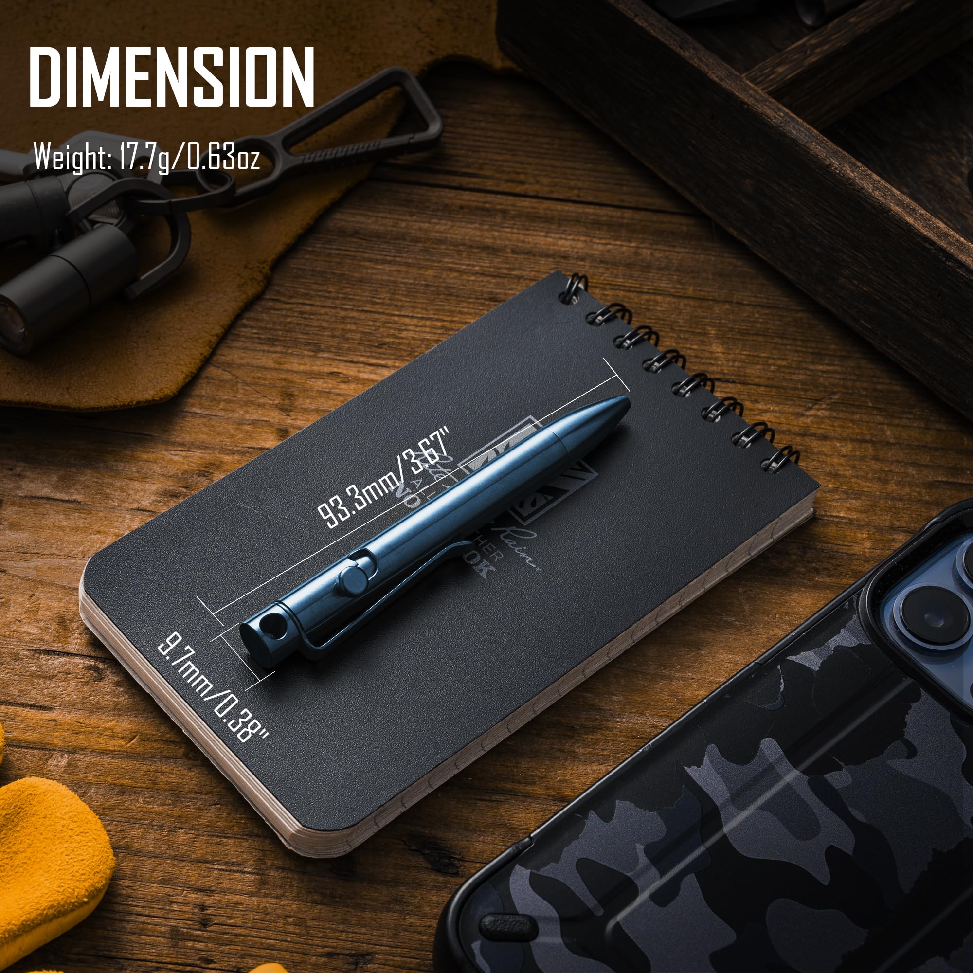 KeyUnity KP-01 BK チタン合金製 ボールペン 本体 黒KeyUnity KP-01 BK