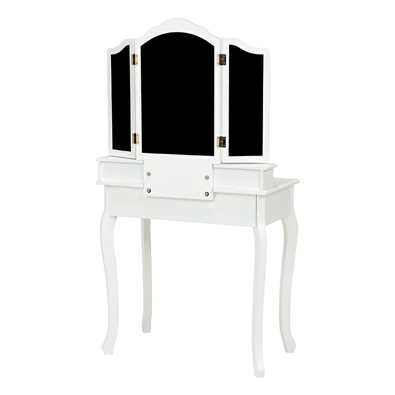 楽天市場】ドレッサーセット ホワイト 幅75cm / 棚 収納 リビング収納